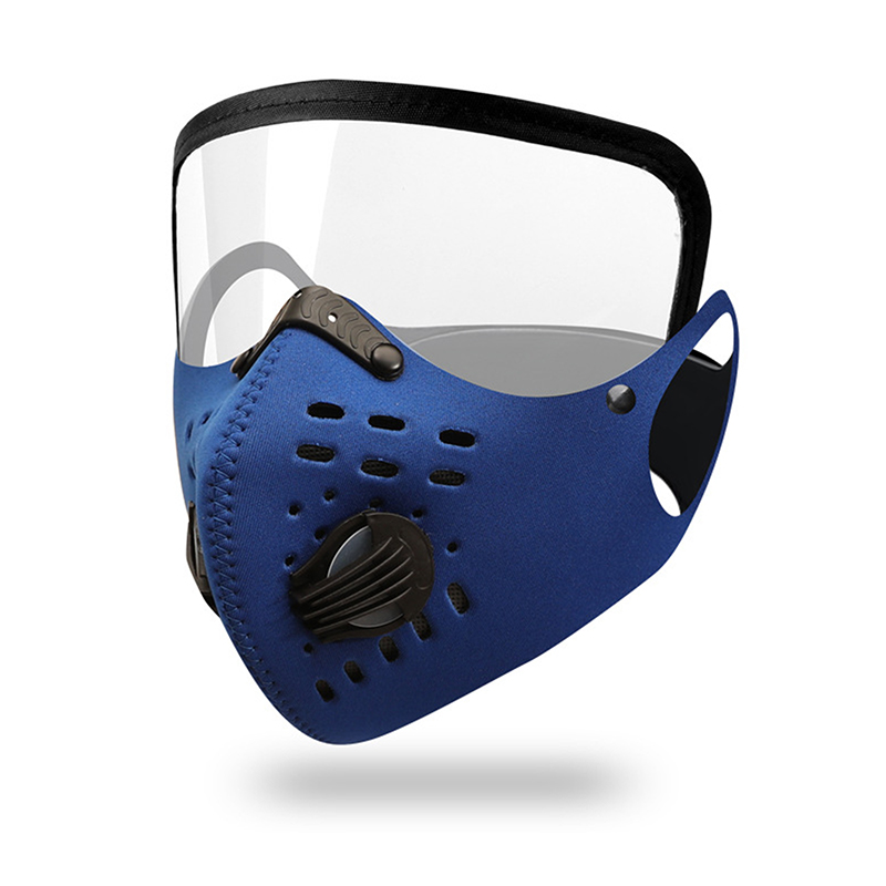 Anti Pollution Mask - ใหม่หน้ากากใบหน้าขี่จักรยานป้องกันหมอกควันป้องกันฝุ่นกันลมและหน้ากากจักรยานที่อบอุ่นพร้อมวาล์วอากาศและแว่นตาขี่จักรยาน